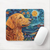 Farbiges Golden Retriever Dog Portrait Mousepad (Mit Mouse)