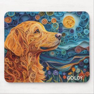 Farbiges Golden Retriever Dog Portrait Mousepad