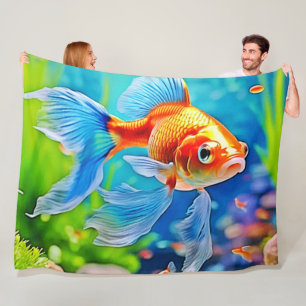Farbiges Goldfish-Design Fleecedecke