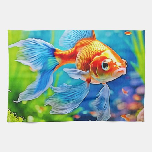 Farbiges Goldfish-Design Geschirrtuch (Horizontal)