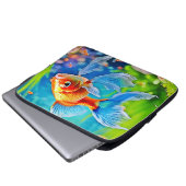 Farbiges Goldfish-Design Laptopschutzhülle (Vorne Knopf)