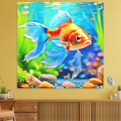 Farbiges Goldfish-Design Leinwanddruck (Insitu (Wohnzimmer))