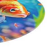 Farbiges Goldfish-Design Schneidebrett (Ecke)