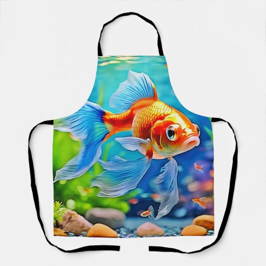 Farbiges Goldfish-Design Schürze (Vorderseite)