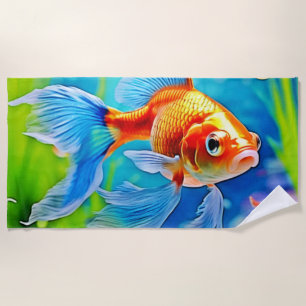Farbiges Goldfish-Design Strandtuch