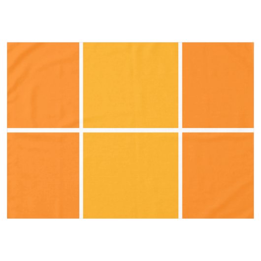 Farbiges goldgelbes Orangenfenstermuster Tischdecke (Vorderseite (Horizontal))