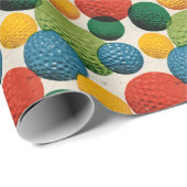 Farbiges Golfball-Muster Geschenkpapier (Rolleneckpunkt)