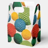 Farbiges Golfball-Muster Geschenkschachtel (Geöffnet)