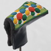 Farbiges Golfball-Muster Golf Headcover (3/4 Vorderseite)