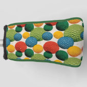 Farbiges Golfball-Muster Golf Headcover (Vorderseite)