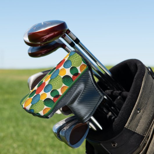 Farbiges Golfball-Muster Golf Headcover (In Situ)