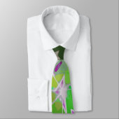 Farbiges Graffiti Abstract Design (Green) Necktie Krawatte (Gebunden)