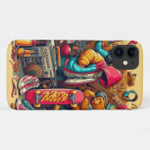 Farbiges Graffiti-Design Case-Mate iPhone Hülle (Rückseite (Horizontal))