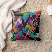 Farbiges Graffiti-Kissen Kissen (Decke)