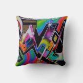Farbiges Graffiti-Kissen Kissen (Rückseite)