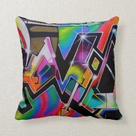 Farbiges Graffiti-Kissen Kissen
