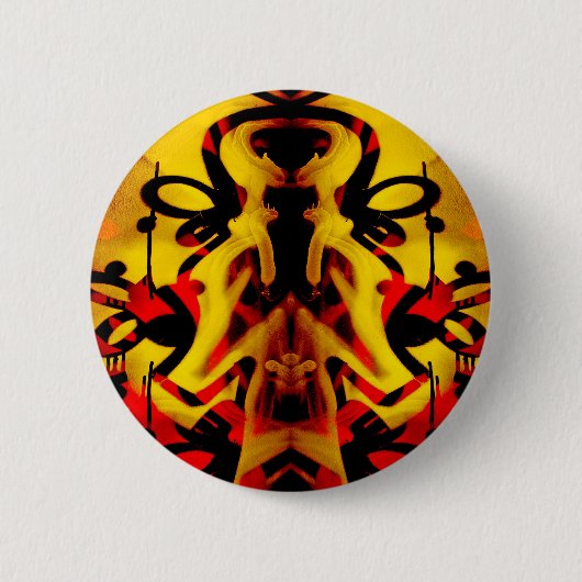 Farbiges Graffiti-Muster Button (Vorderseite)