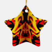 Farbiges Graffiti-Muster Keramikornament (Hinten)