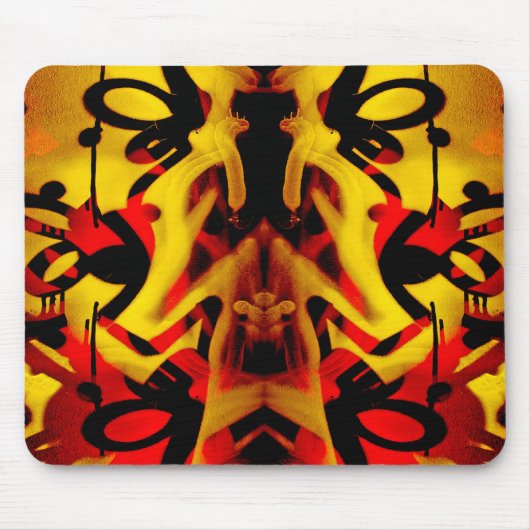 Farbiges Graffiti-Muster Mousepad (Vorne)