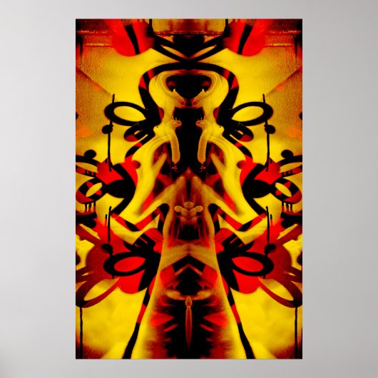 Farbiges Graffiti-Muster Poster (Vorne)