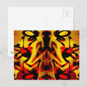 Farbiges Graffiti-Muster Postkarte (Vorne/Hinten)