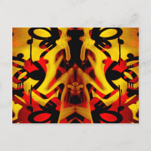 Farbiges Graffiti-Muster Postkarte
