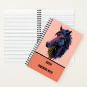 Farbiges Graffiti Pferd für Reitfreunde Notizblock (Innen)