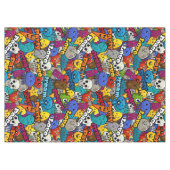 Farbiges Graffiti-Zeichen-Muster Tischdecke (Vorderseite (Horizontal))