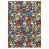 Farbiges Graffiti-Zeichen-Muster Tischdecke (Vorderseite)