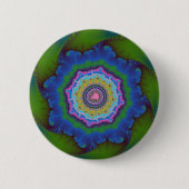 Farbiges grünes und blaues Fraktal Button (Vorderseite)