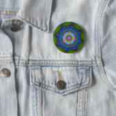Farbiges grünes und blaues Fraktal Button (Beispiel)