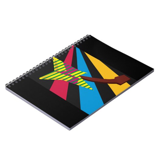 Farbiges Guitar Art Notebook Notizblock (Linke Seite)