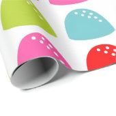 Farbiges Gumdrop-Muster - Retro-Bonbondesign Geschenkpapier (Rolleneckpunkt)