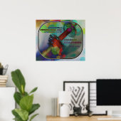 Farbiges Gym Poster mit Gewichten 004 (Heimbüro)