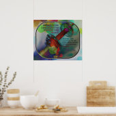 Farbiges Gym Poster mit Gewichten 016 (Küche)