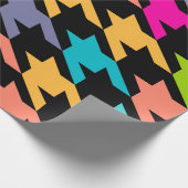 Farbiges Hahnentrittmuster nahtlos Geschenkpapier (Ecke)