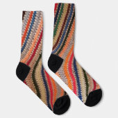 Farbiges Häkelmuster Socken (Rechts)