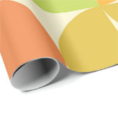 Farbiges Halbkreismuster Mitte des Jahrhunderts Geschenkpapier (Rolleneckpunkt)