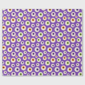 Farbiges Halloween-Eyeballs-Muster Geschenkpapier (Flach)