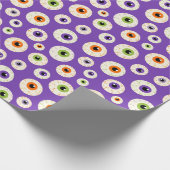 Farbiges Halloween-Eyeballs-Muster Geschenkpapier (Ecke)