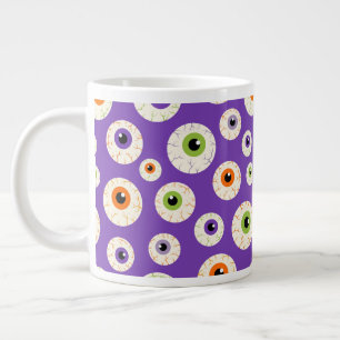 Farbiges Halloween-Eyeballs-Muster Jumbo-Tasse
