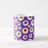 Farbiges Halloween-Eyeballs-Muster Kaffeetasse (Mittel)