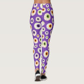 Farbiges Halloween-Eyeballs-Muster Leggings (Rückseite)