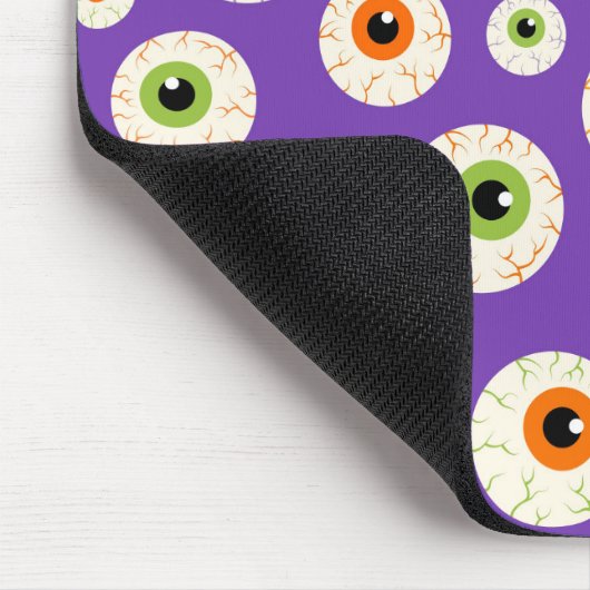 Farbiges Halloween-Eyeballs-Muster Mousepad (Ecke)