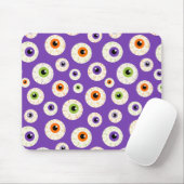 Farbiges Halloween-Eyeballs-Muster Mousepad (Mit Mouse)