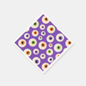 Farbiges Halloween-Eyeballs-Muster Serviette (Ecke)