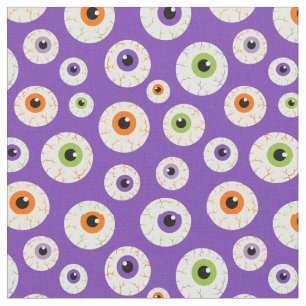 Farbiges Halloween-Eyeballs-Muster Stoff