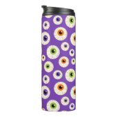 Farbiges Halloween-Eyeballs-Muster Thermosbecher (Nach rechts gedreht)