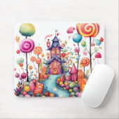 FARBIGES HALLOWEEN-SÜSSIGKEITENHAUS MOUSEPAD (Mit Mouse)