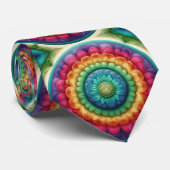 Farbiges Halstuch | Regenbogenrad-Halstuch Krawatte (Gerollt)